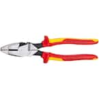 KNIPEX Lineman's Pliers With tether attachment point American style (09 02  240 T) — SAFETY FORCE NYC CORP