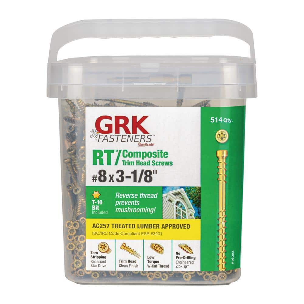 Grk Fasteners #8 X 3-1 8 In. Star Drive Trim-head Rt Composite Exterior 