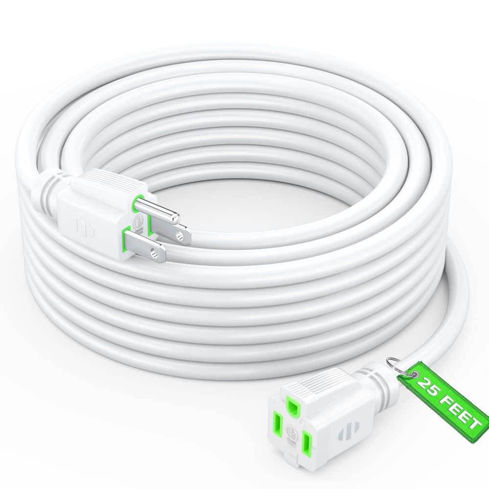 25 ft. 16 / 3 Light Duty Indoor Extension Cord 13 Amps White with Green Indicators price history on PriceWatchPro