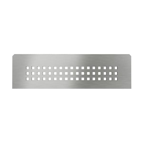 Shelf-N 11-13/16 in. W Brushed Stainless Steel Square Niche Shelf Floor Installation Kit for Accessory