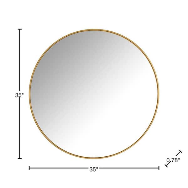 Extra Large Round Gold Classic Accent Mirror (35 in. Diameter)