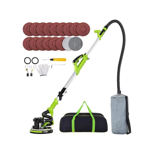 1050W Drywall Sander with Vacuum Dust Collector, 7-Speed Adjustable 1000-2100RPM, Includes 15 Sanding Discs