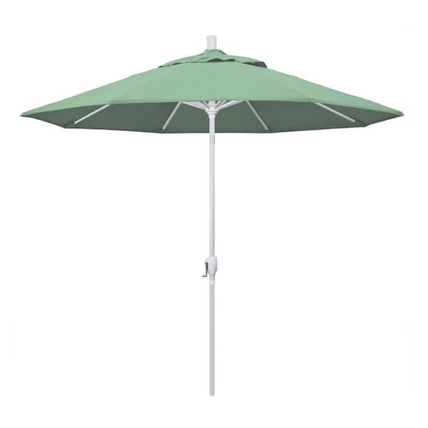9 ft aluminum patio umbrella in spa SAFAVIEH Outdoor - Elsa 9-Foot Crank - Navy & White Canopy - Brown Pole - Striped European Design This aluminum umbrellas Auto Best Selection Tilt Patio Umbrellas