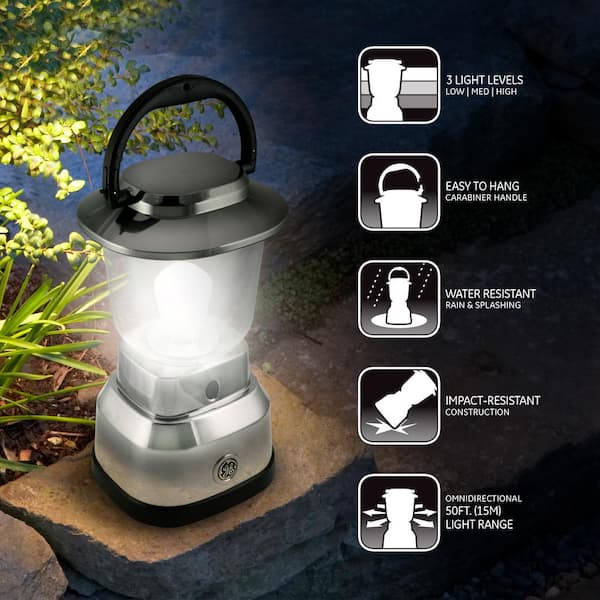 General Electric GE Enbrighten LED Portable Camping Lantern 3-Level Dimming