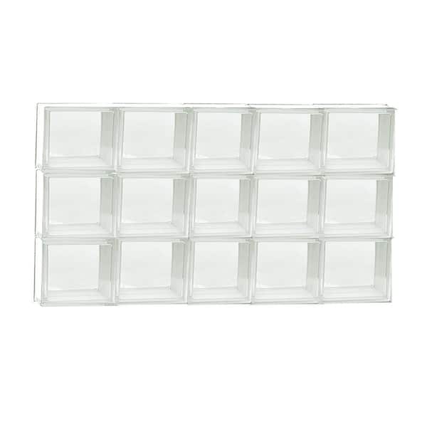 Clearly Secure 36.75 in. x 17.25 in. x 3.125 in. Frameless Non-Vented Clear Glass Block Window