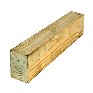 4 in. x 4 in. x 8 ft. Southern Yellow Pine Pressure Treated timber Wood Post