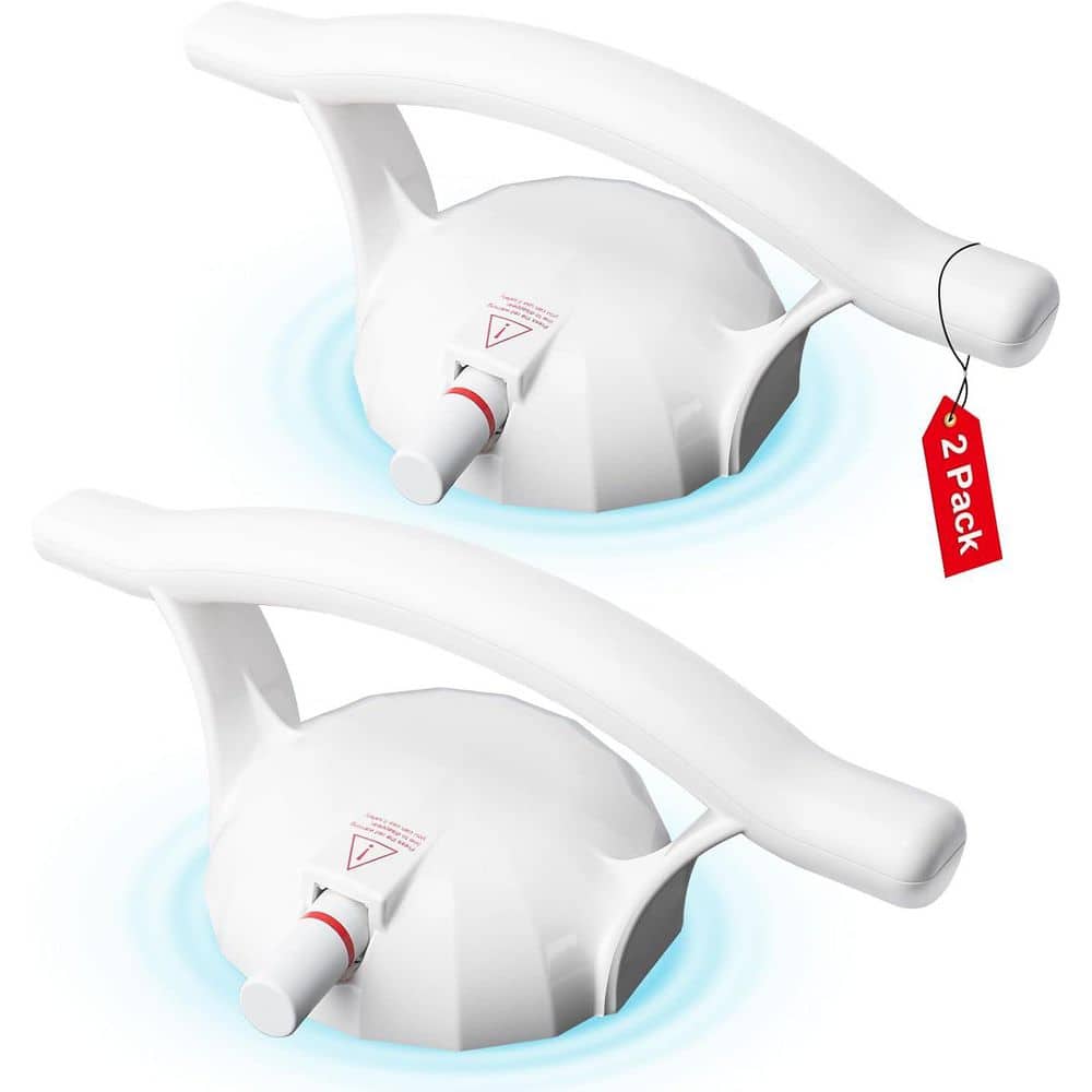 Heavy Duty Suction Grab Bars for Bathtubs and Showers, 2-Pack, White-Bathro