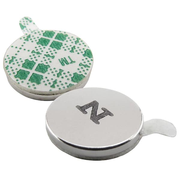 Master Magnet 1/2 in. Dia Neodymium Rare-Earth Magnet Discs with Foam Adhesive (8-Pack)