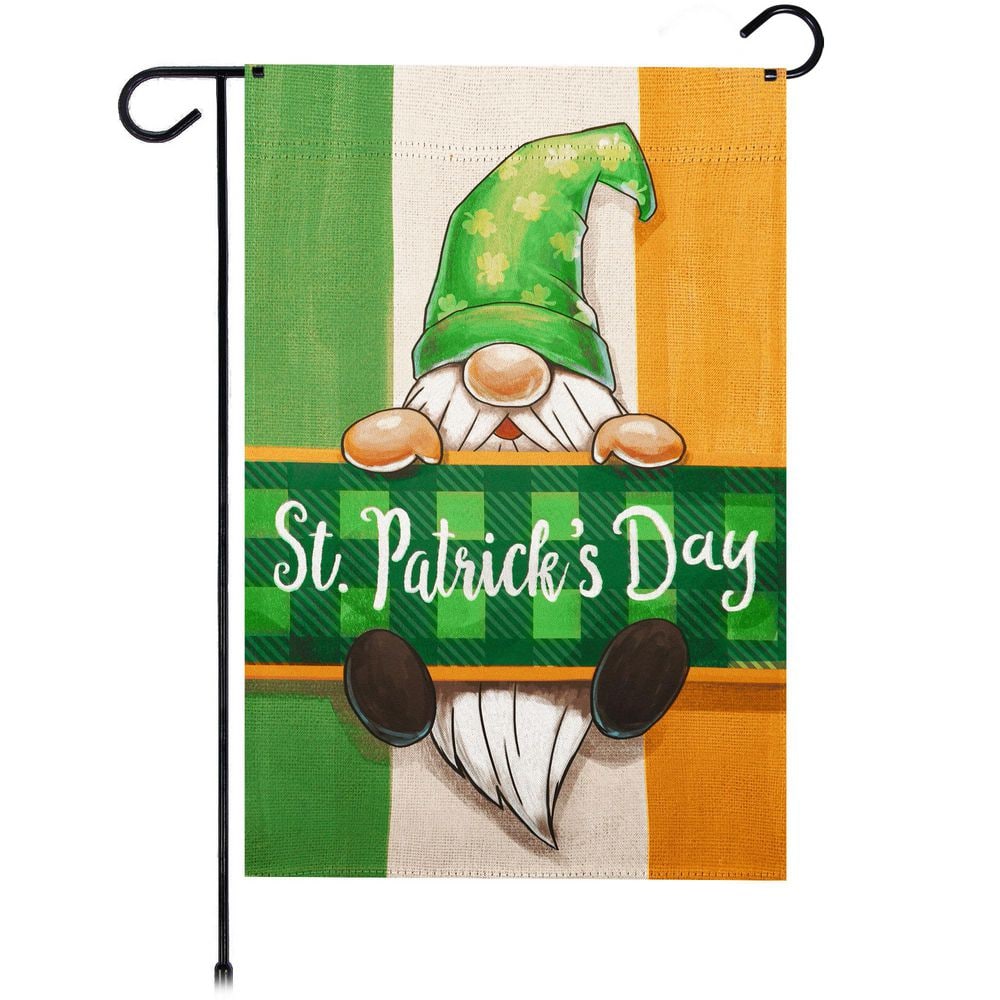 1 ft. x 1.5 ft. Polyester Happy St. Patrick's Day Gnome Irish Flag 2-Sided Garden Flag Printed Blockout price history on PriceWatchPro