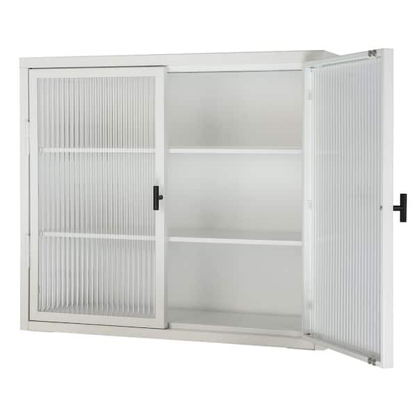 Cesicia 23.60 in. W x 9.10 in. D x 27.60 in. H Bathroom Storage Wall Cabinet in White
