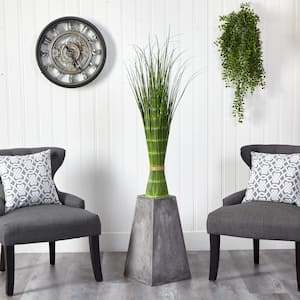 40 in. Artificial Onion Grass Plant