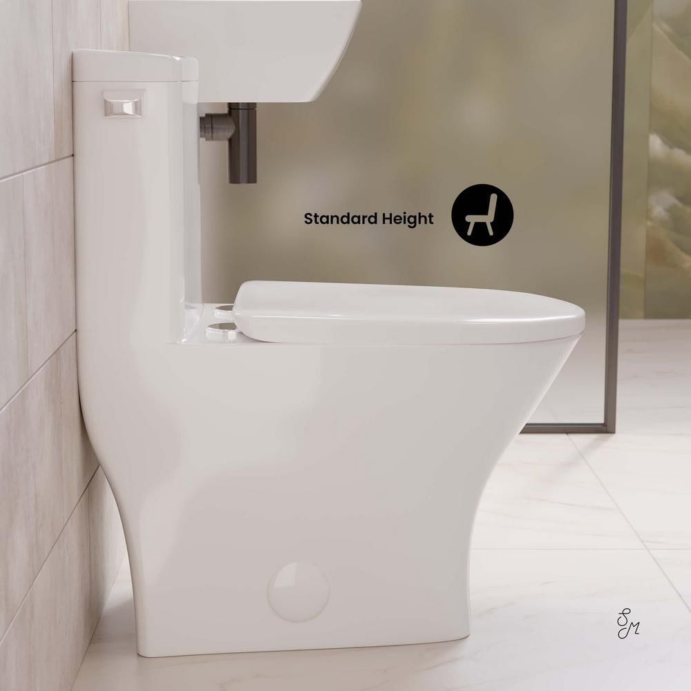 Sublime II White Ceramic Round One-Piece Toilet