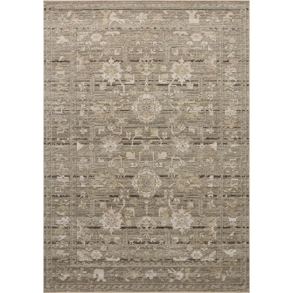 Milena Sage / Ivory 6 ft. 3 in. x 9 ft. 3 in. Traditional Area Rug