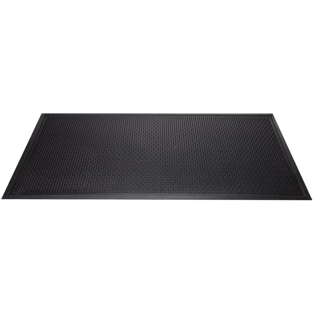 Envelor Black 3x5 Rubber Non-Slip Entrance Mat