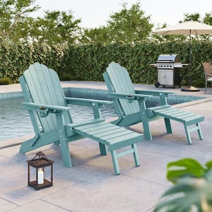 Sonkuki Coffee Plastic Folding Ergonomic Adirondack Chair with