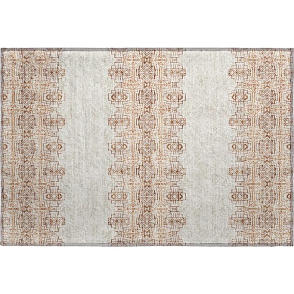 Addison Rugs Mayfield Premium Machine Washable Abstract AMF970 Paprika 1 ft. 8 in. x 2 ft. 6 in. Area Rug
