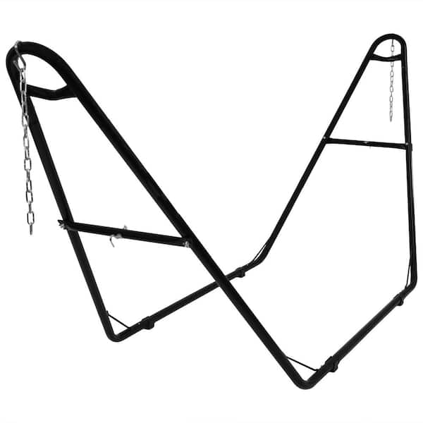 Sunnydaze Universal Multi Use Fits Hammock 9 to 14 ft. Metal Heavy Duty 2 Person Hammock Stand HH MHS Black The Home Depot