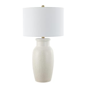 Norsi 27.5 in. Ivory Table Lamp