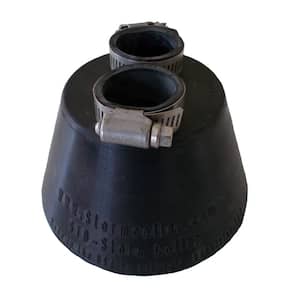 All Style Small 2-hole Standard STD-Storm Collar Flashing; with two (2) 3/4 in. dia. supply/return conduit pipe nipples