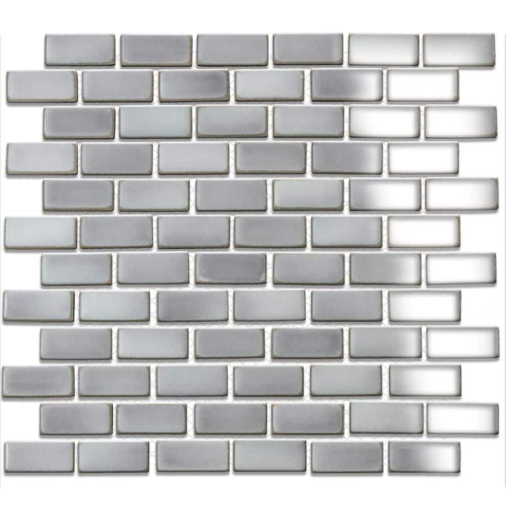 Hudson Subway Grey Eye 6 in. x 6 in. Porcelain Mosaic Take Home Tile Sample price history on PriceWatchPro