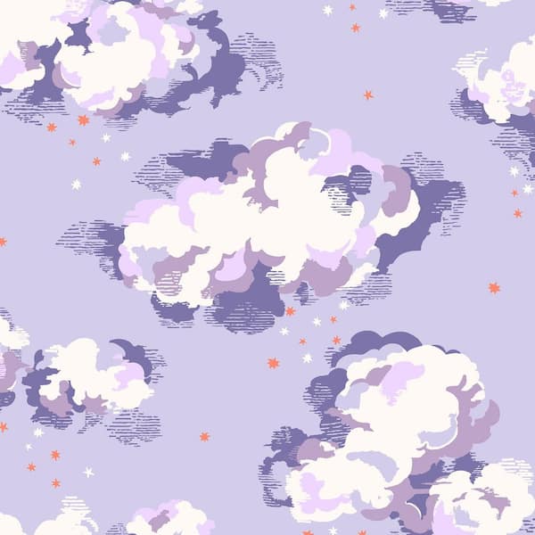 Cath Kidston Silver Linings Violet Wallpaper