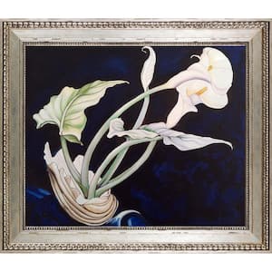 30 in. x 26 in. "Calla Lilies (Bert Savoy) with Versailles Silver King Frame" by Charles Demuth Framed Wall Art