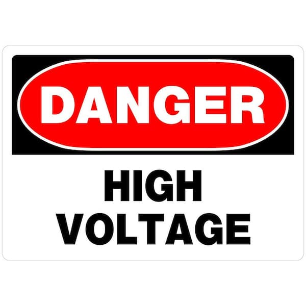 Hillman 10 in. x 14 in. Danger High-Voltage Sign