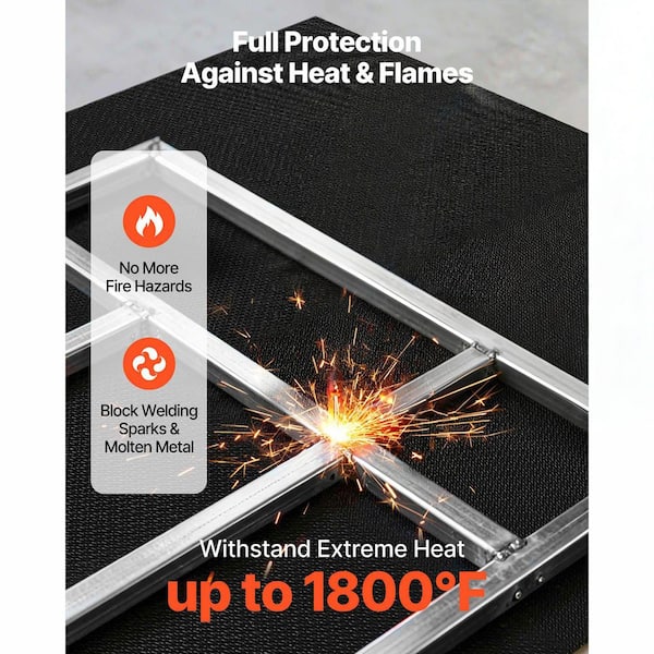 Welding Blanket Roll, 5 x 150 ft. Silicone Coated Fiberglass Welding Blanket, Heat Resistant Safety Protection Blankets