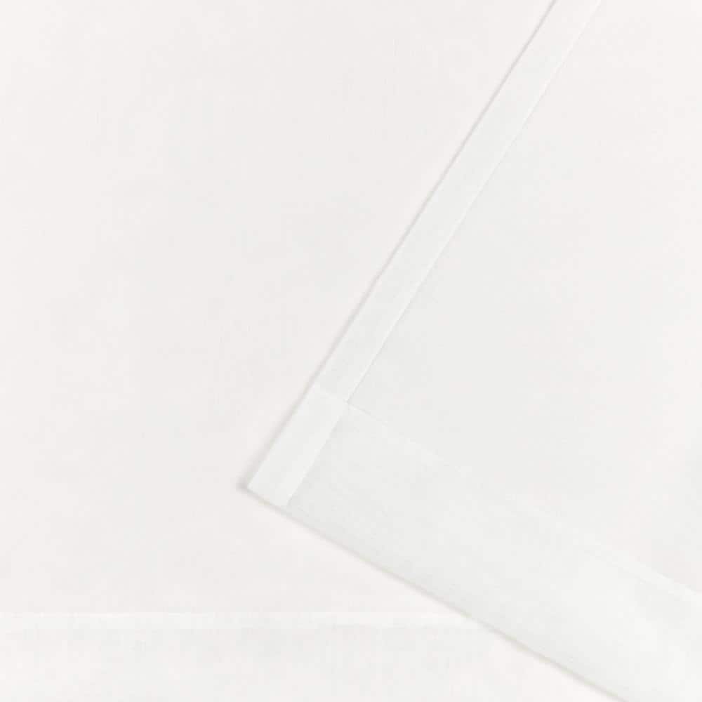 Natural Sheer Linen Tab Top Kitchen Window Panels