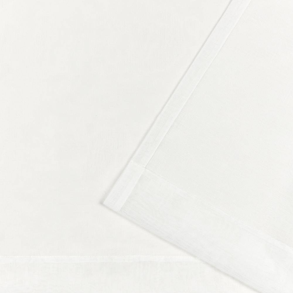 Natural Sheer Ring Top Curtain Panels with Rope Accents, 54"x108", Set of 2