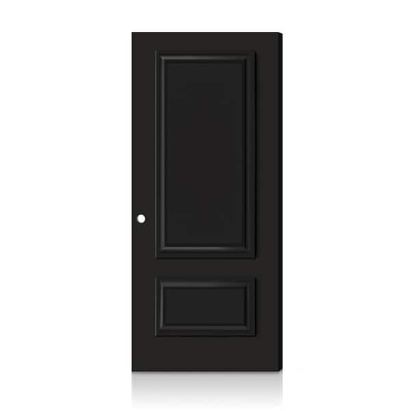 Fire-Rated Palazzo 2 Panel 32 in. x 80 in. Right-Hand/Inswing Charcoal Black Composite Interior Commercial Door Slab