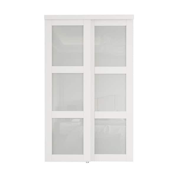 ARK DESIGN 48 in. x 80 in. 5 Lite Tempered Frosted Glass and ARK DESIGN 48 in. x 80 in. 5 Lite Tempered Frosted Glass and