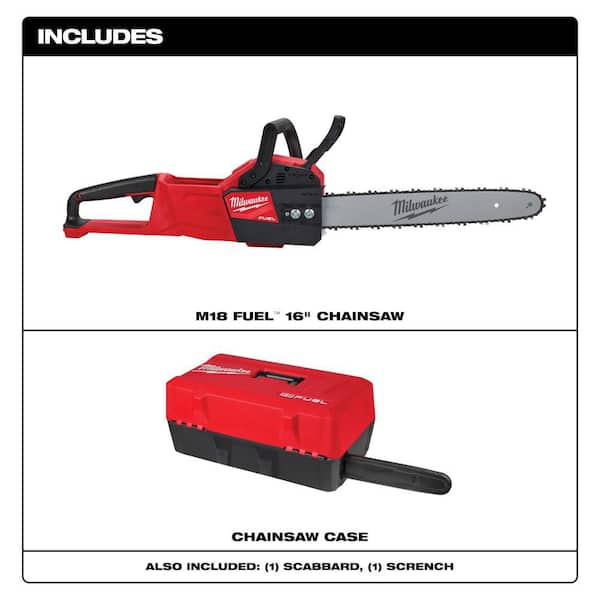 M18 FUEL 16 in. 18-Volt Lithium-Ion Brushless Cordless Chainsaw (Tool-Only) with Chainsaw Case