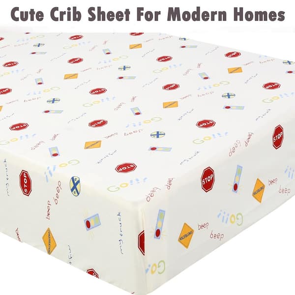 City Life Crib Sheet | Cars | Buildings, Cars, Trucks, Rainbows good Crib Sheet | Boy Nursery Decor | Baby Boy Crib Sheet | Cityscape Crib Sheet