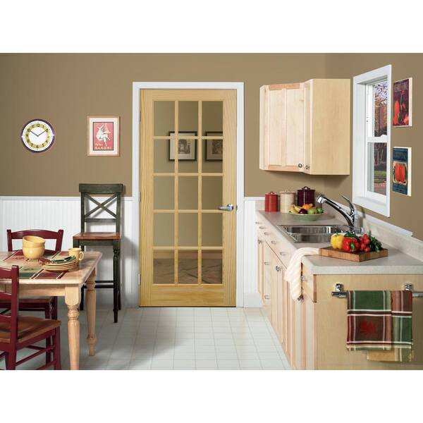 Builders Choice 60 in. x 80 in. 15-Lite Clear Wood Pine Prehung Interior French  Door HDCP151550 - The Home Depot