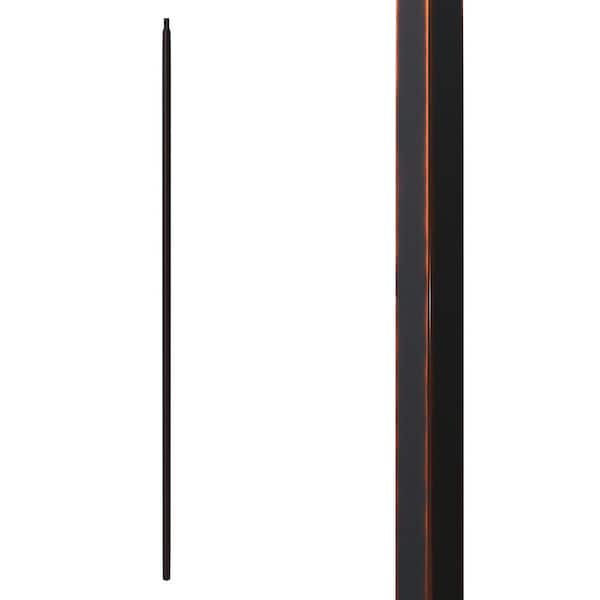 Stair Parts 44 in. x 1/2 in. Oil Rubbed Bronze Plain Bar Iron Baluster for Stair Remodel