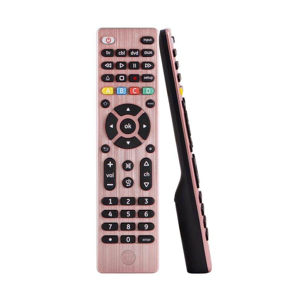 GE 4Device Universal TV Remote Control in Rose 32934 The Home Depot