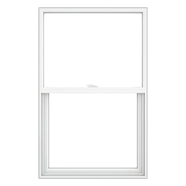 JELD-WEN V-2500 Series 35.75 in. x 45.5 in. Single Hung Vinyl Low-E White Pocket Frame Replacement Tilt-In Window