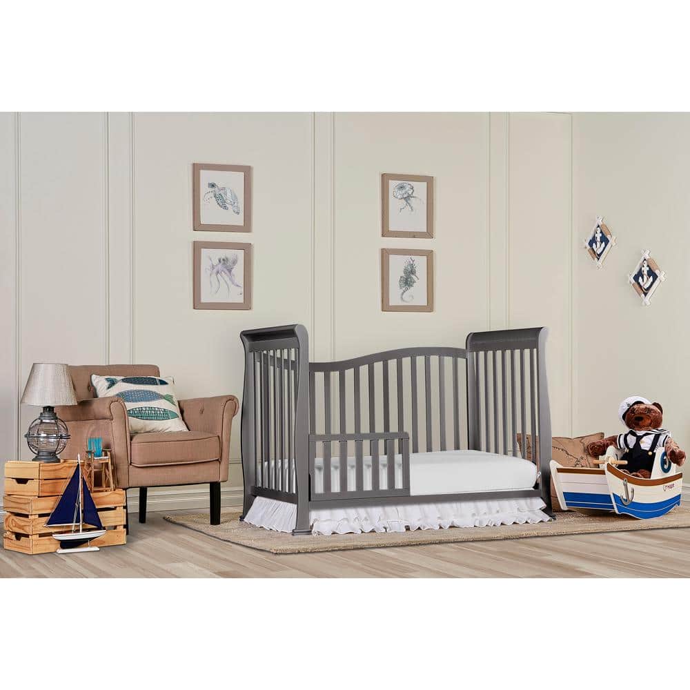 Dream On Me Violet Steel Grey 7-in-1 Convertible LifeStyle Crib, Steel Gray -  655-SGY