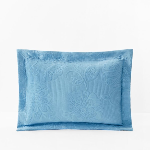 The Company Store Putnam Matelasse Lagoon Cotton Decorative Boudoir Sham