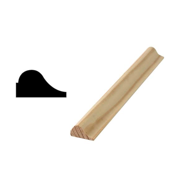 Woodgrain Millwork WM 166 11/16 in. x 1-1/4 in. Solid Pine Base Cap Molding