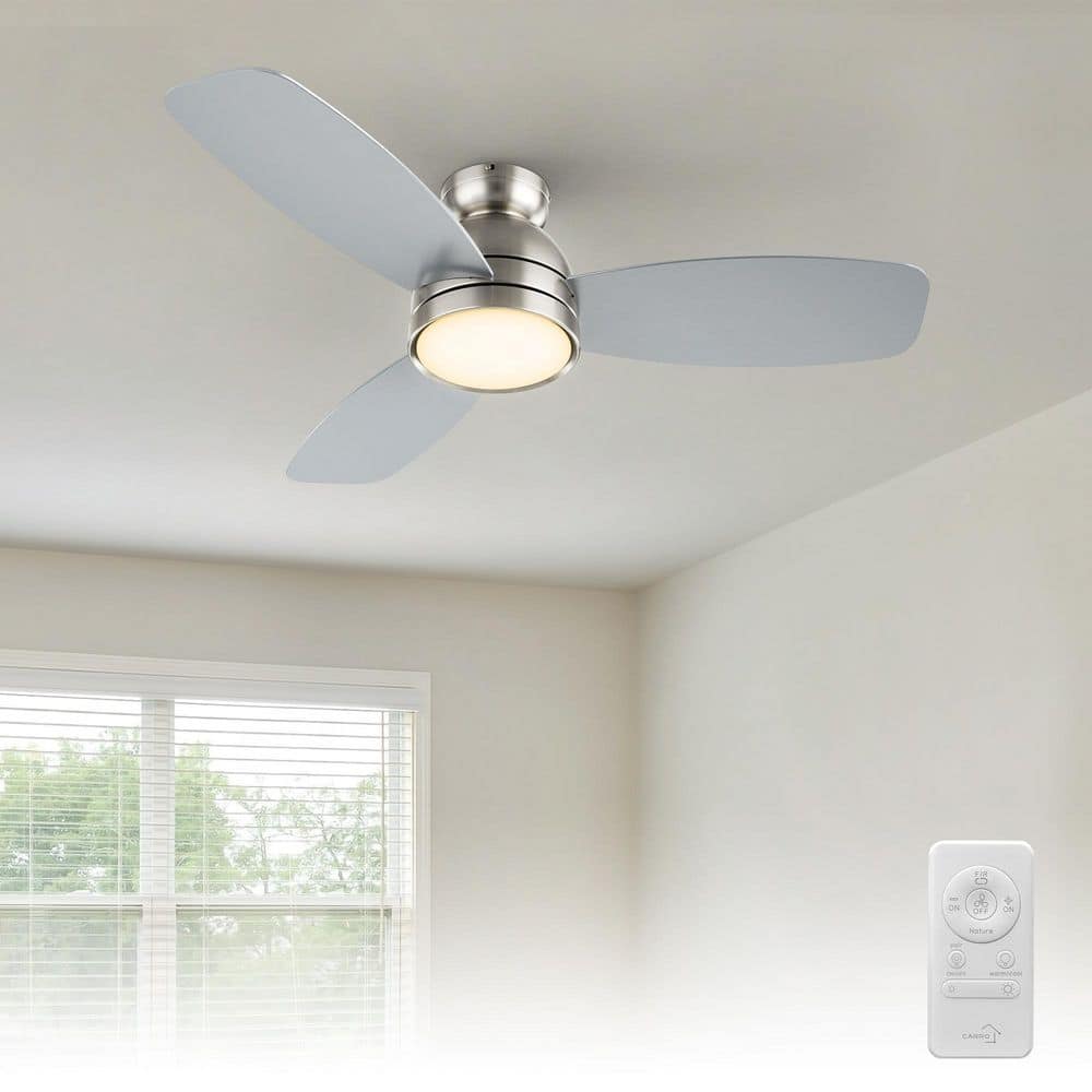 Thibault 44 in. Color Changing Integrated LED Indoor Nickel 10-Speed DC Ceiling Fan with Light Kit/Remote Control price history on PriceWatchPro