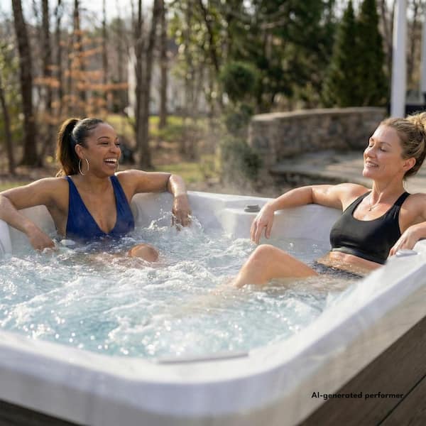 Empava 4-Person 20-Jet Premium Acrylic Lounger Spa Standard Hot