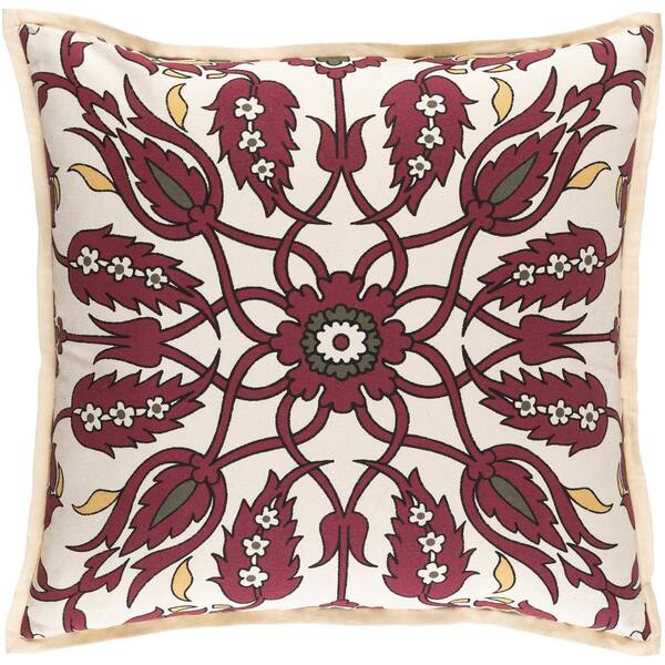 red floral pillows