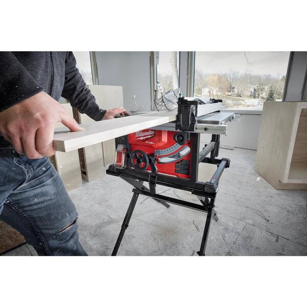 Milwaukee M18 Fuel One-Key 18-Volt Lithium-Ion Brushless Cordless 8-1/4 in. Table Saw with Stand and 10 in. Miter Saw with Stand