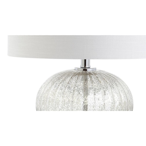 JONATHAN Y Judith 21 in. Silver/Ivory Mercury Glass LED Table Lamp 