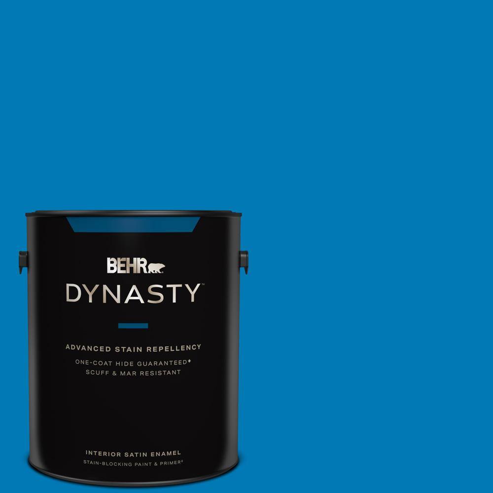 1 gal. #P500-6 Deep River One-Coat Hide Satin Enamel Interior Stain-Blocking Paint & Primer