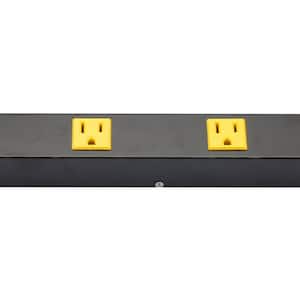 6-Outlet Metal Spaced Power Strip with 3 ft. Cord