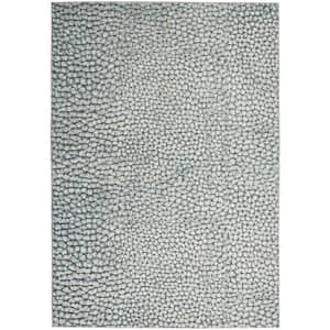 Joli Ivory/Blue/Grey 5 ft. x 7 ft. All-over design Contemporary Area Rug