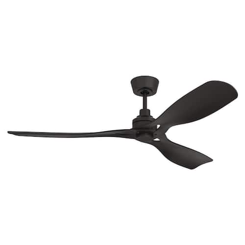 Amigo 52 in. Indoor/Outdoor Flat Black Finish Propeller Ceiling Fan with Wall Control Included for Livingroom or Patio Ceiling Fans Without Lights
